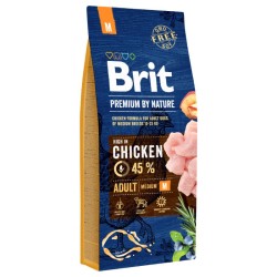 Brit - Premium by Nature Adult M - Csirkés kutyatáp 15Kg